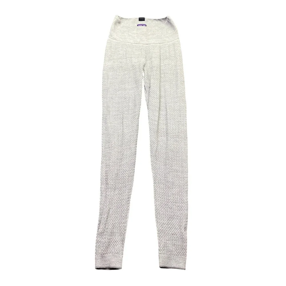 Patagonia Capilene Air Bottoms Wavy Knit Leggings Grey Womens Size S